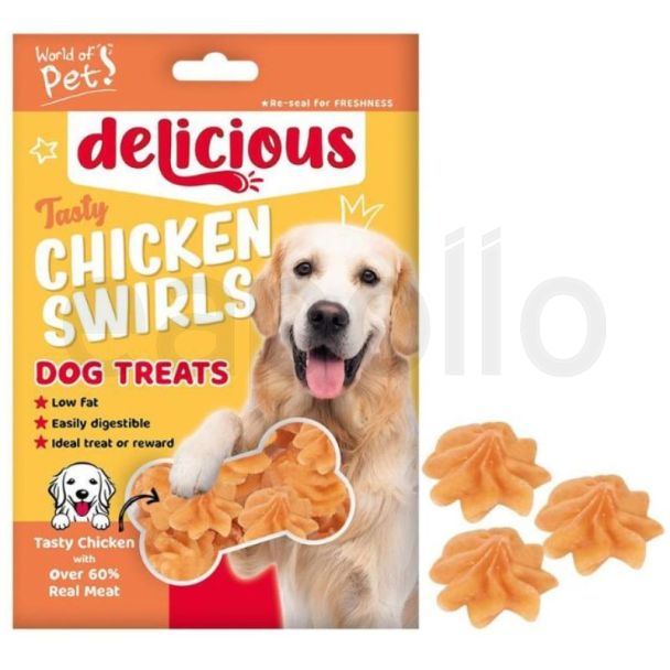 World of Pets - Dog Treats - Tasty Chicken Swirl - 79g 