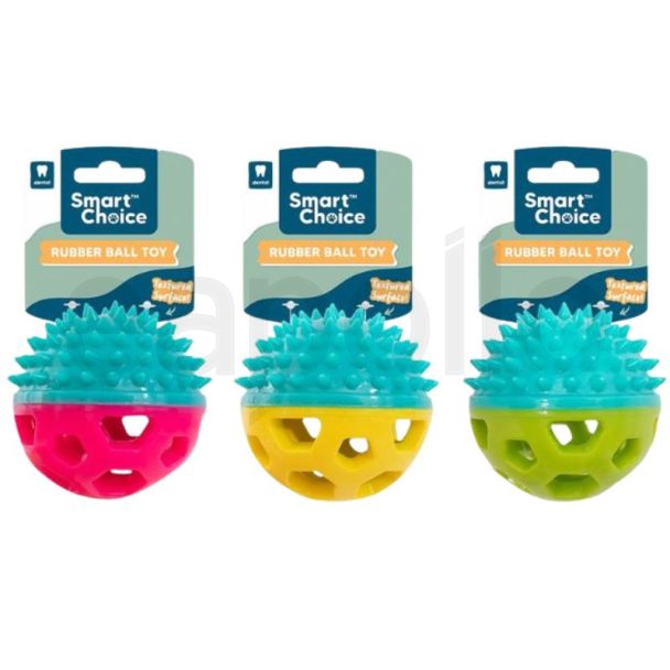 Rubber Half & Half Dog Toy – Assorted