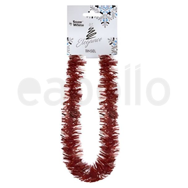 Christmas Tinsel Thick & Thin - Red (2m)