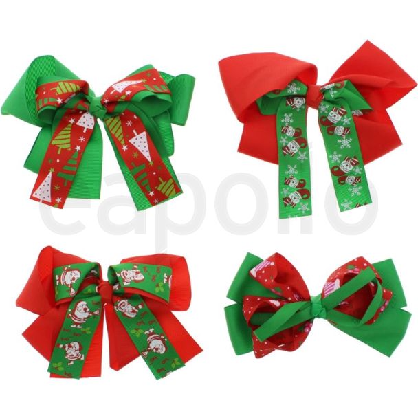 Jojo-Style Ribbon Hair Bows – Assorted (3x11.5cm)