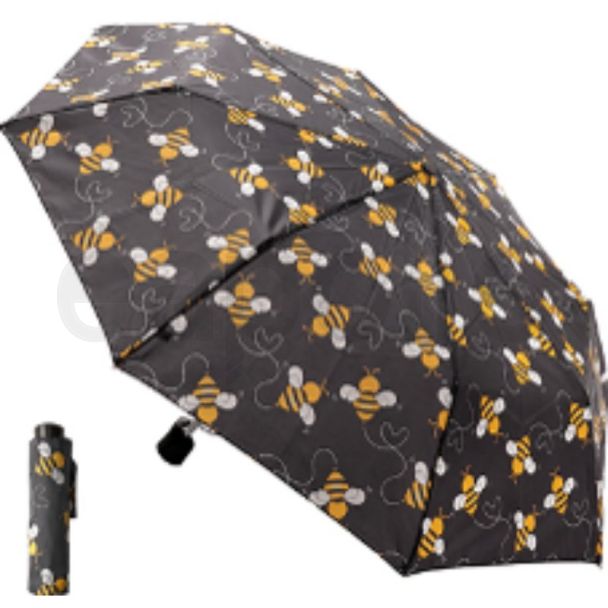 Bee Heart-Print Umbrella – (64cm)