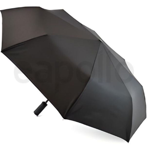 Plain Black Torch Handle Umbrella