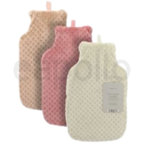 Popcorn Plush Hot Water Bottle — Assorted Colours