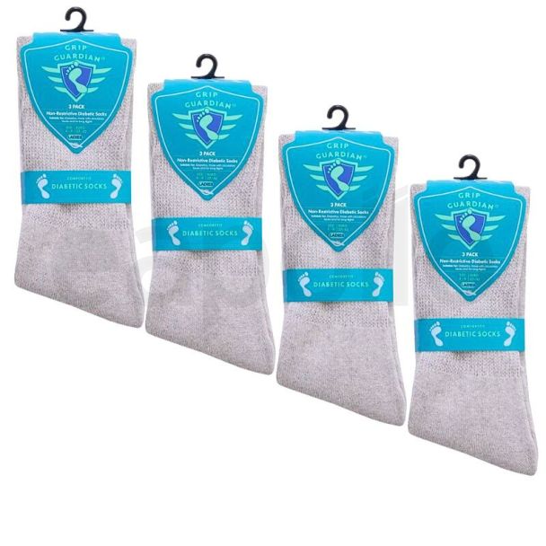 Ladies Comfort Fit Diabetic Socks Non-Restrictive Cotton Blend (3 Pack) – Assorted