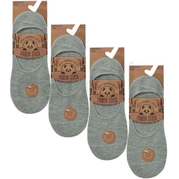 Ladies Panda Stick Bamboo Invisible Socks – Assorted
