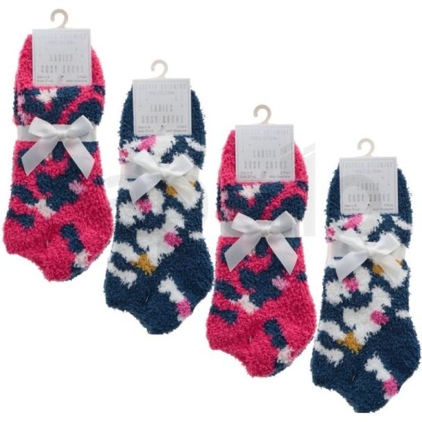 Ladies Forever Dreaming Collection Cosy Animal Trainer Liner Socks – Assorted
