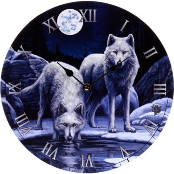 Lisa Parker Picture Clock Design Warriors of Winter Wolf