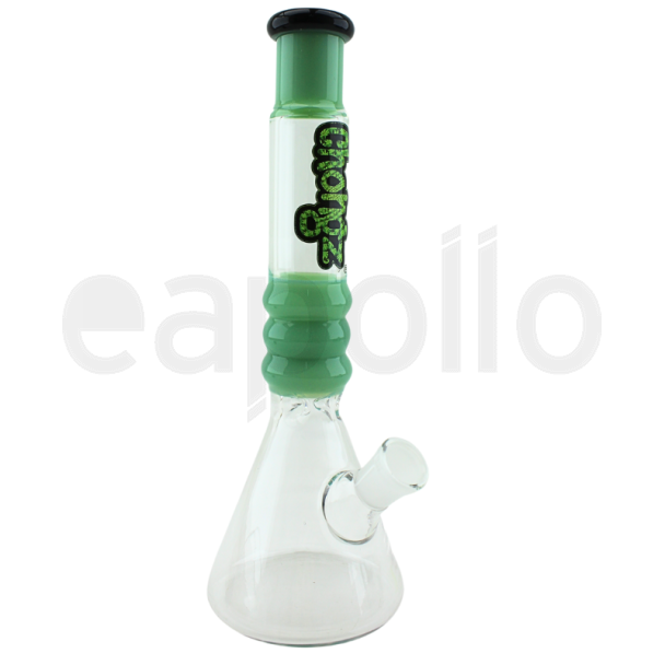 Chongz “Greenpoint Gothic" Glass Waterpipe - Green (12 Inch) 