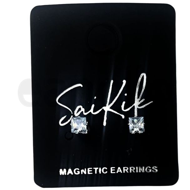 SaiKik Square Magnetic Earrings - 4mm