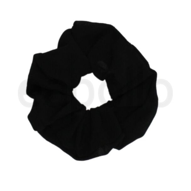 Chiffon Fabric Scrunchies - Black 