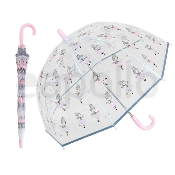 Wholesale Children's Ballerina Print Dome Umbrella