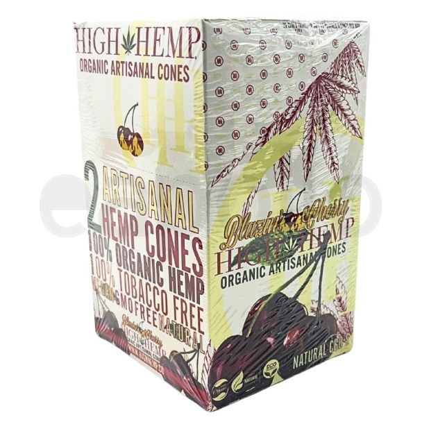 100% Organic Vegan High HMP Artisanal Cone – Blazin' Cherry (2 Per Pack)