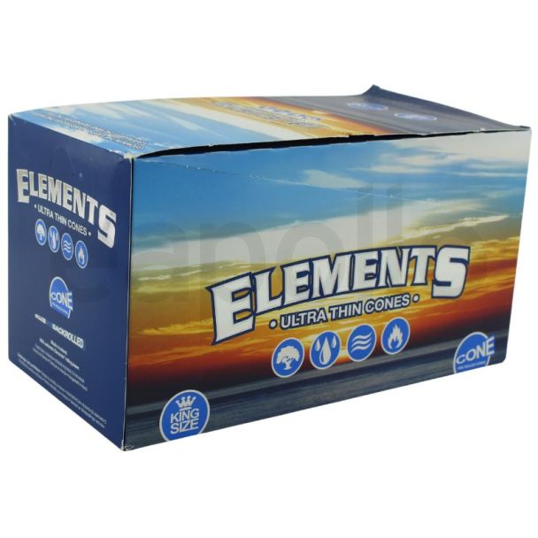 Elements Ultra Thin King Size Cones - Blue