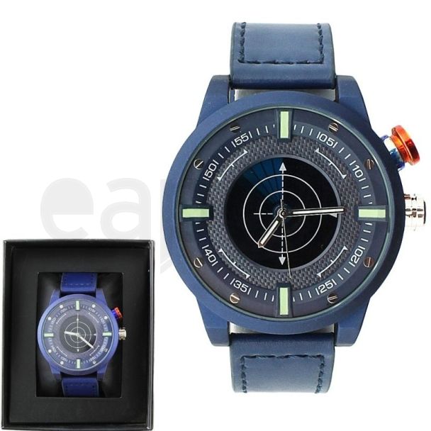 Wholesale Mens NY London Leather Strap Fashion Watch - Blue