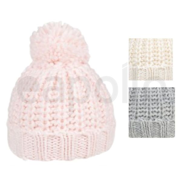 Babies Chunky Knitted Bobble Hat