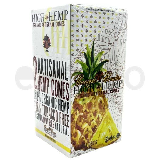 Organic 100% Vegan High HMP Cones – Pineapple (2 Per Pack)