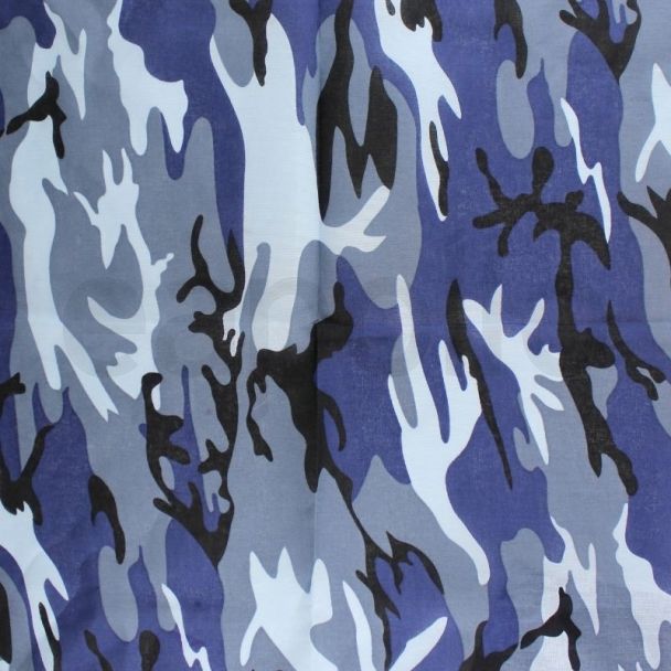 Camouflage Print Bandana (Blue/Black)