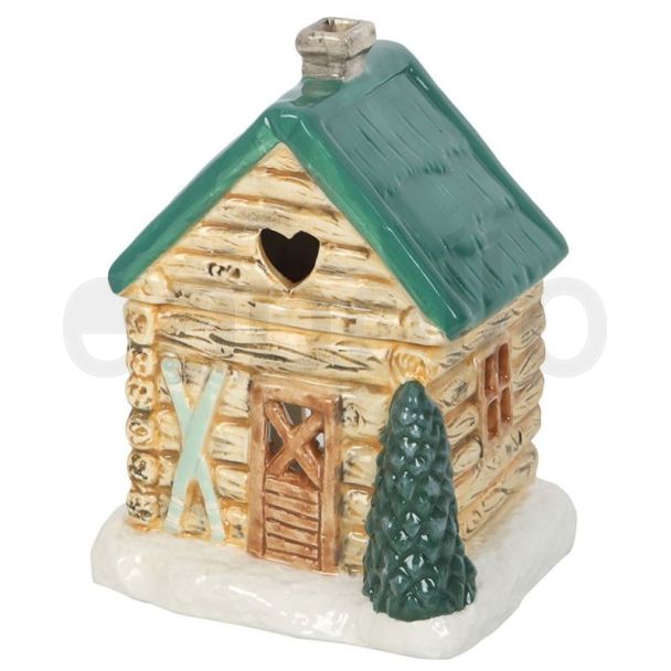 Alpine Ski Chalet Ceramic Oil Burner