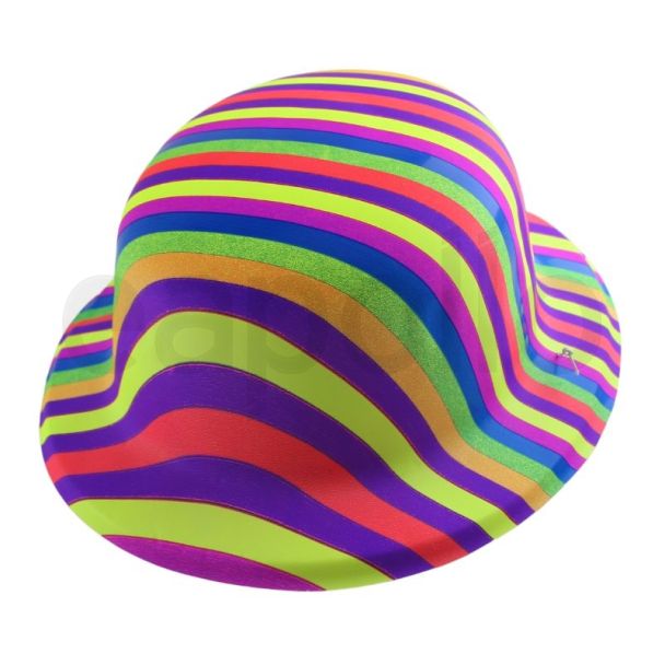 Adults Rainbow Bowler Hat - One Size 