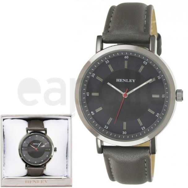 Wholesale Henley Mens Textured Face Watch-Grey