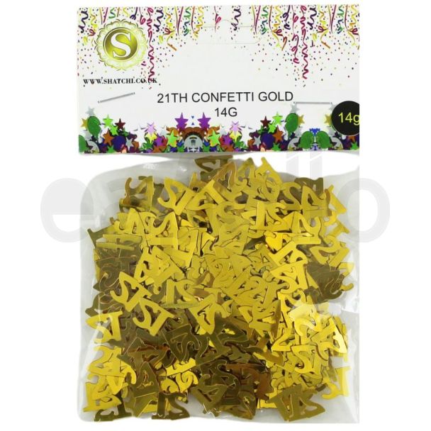 "21st" Birthday Gold Confetti (14g)