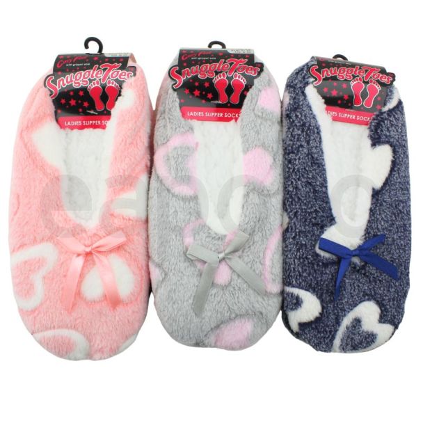 Ladies Super Cosy Indoor Slippers - Assorted Design & Sizes 