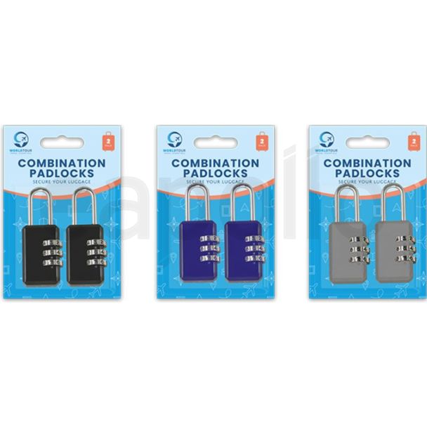 Combination Padlocks in Assorted Colours