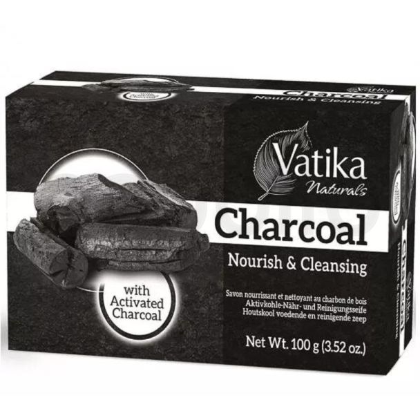 Vatika Charcoal Nourish & Rejuvenate Soap - 100g