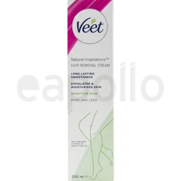 Veet Hair Removal Cream For Body & Legs 200ml - Sensitive Skin (Exp-09/27)