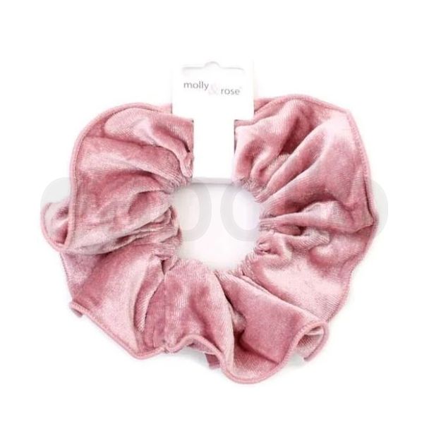 Velvet Extra Large Ruffled Hair Scrunchie – Assorted - 15cm