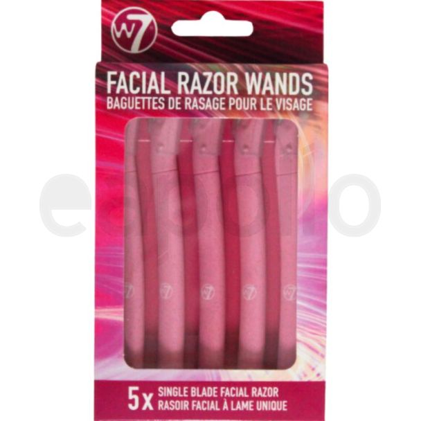 W7 5x Single Blade Facial Razor Set - Facial Razor Wands 