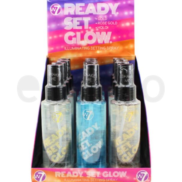 W7 Ready Set Glow Illuminating Setting Spray - Assorted