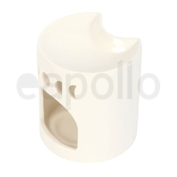 White Crescent Moon Design Oil Burner
