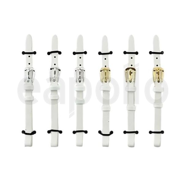 White Leather Watch Straps - 6mm