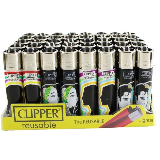 Wholesale Clipper Lighters "Open Mind'' Design - Assorted 