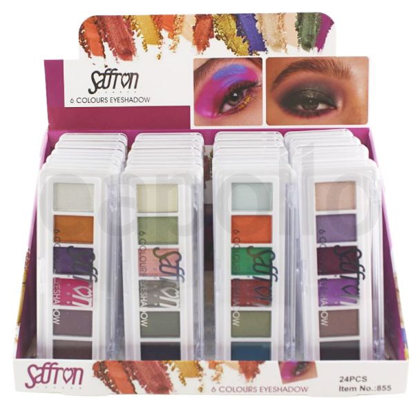 Wholesale Saffron 6 Colours Eyeshadow - Assorted 