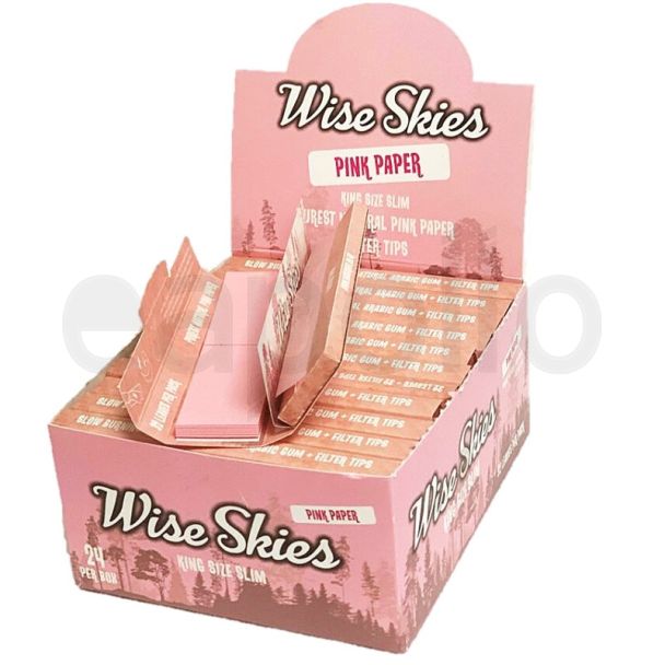 Wholesale Wise Skies King Size Slim Pink Paper And Tips