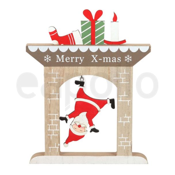 Wholesale Wooden Falling Santa Christmas Decoration 22cm 