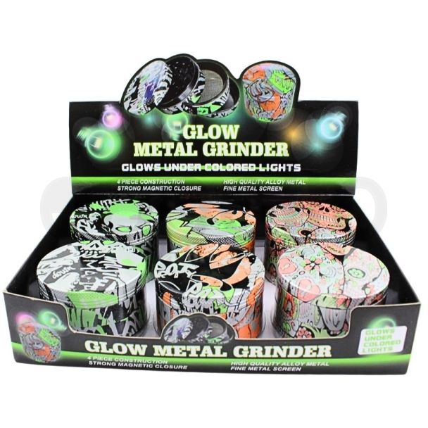 Wholesale 4-Part Glow Metal Handmuller - Assorted Designs