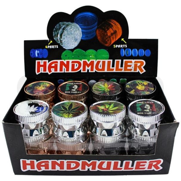 Wholesale 4-Part Plastic Handmuller 'Shiny Leaf' Design - Assorted 