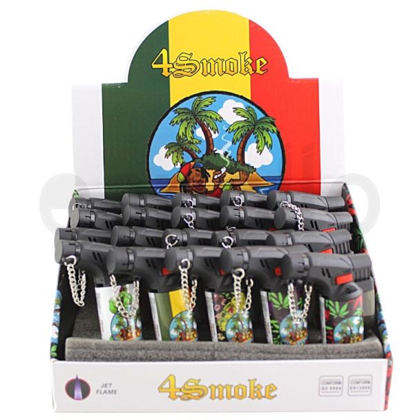 Wholesale 4SMK The Island Design Jet Flame Lighters - Assorted