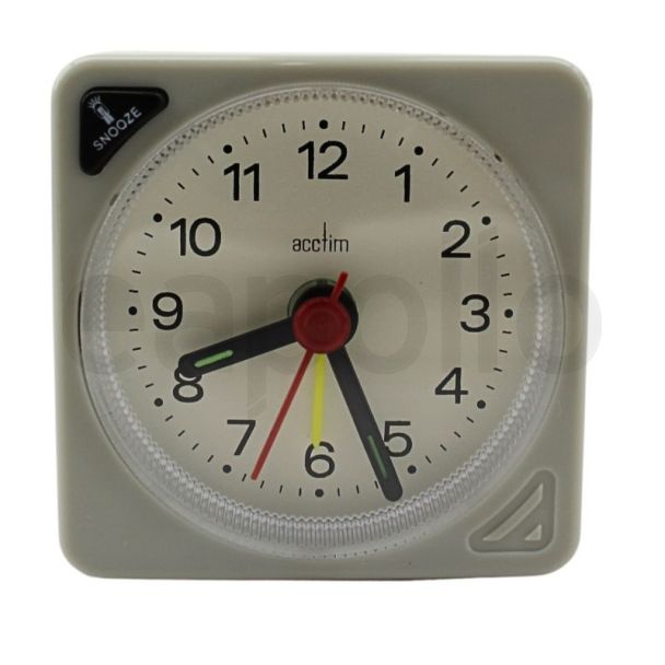 Wholesale Acctim Ingot Quartz Mini Alarm Clock - Silver