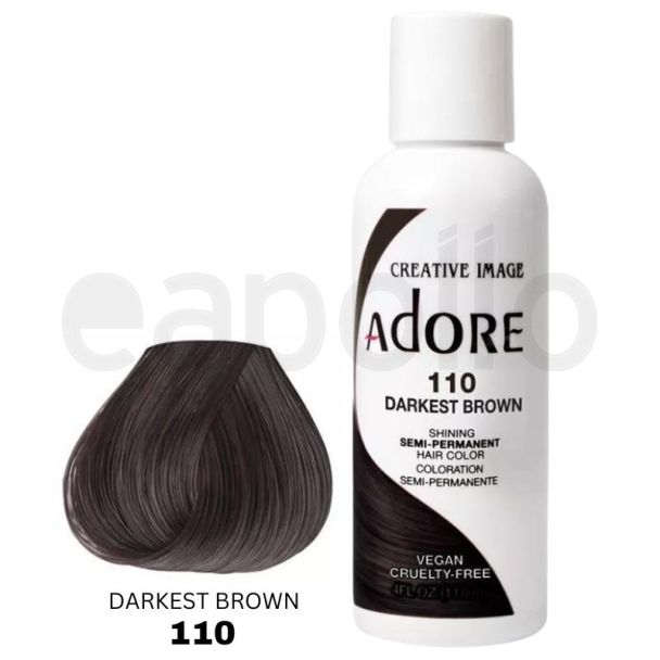 Wholesale Adore Semi-Permanent Hair Dye- Darkest Brown (110) 