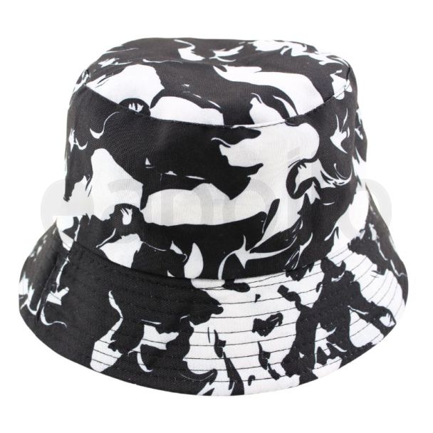 Wholesale Adults Bucket Hat Black & White Design