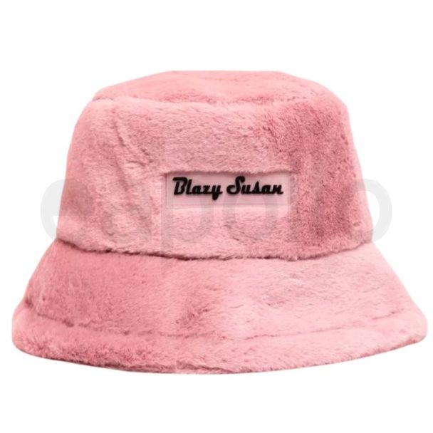Wholesale Blazy Susan Fuzzy Bucket Hat - Pink 