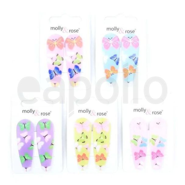 Wholesale Card Of 2 Butterfly Print Covered Sleepies 5cm