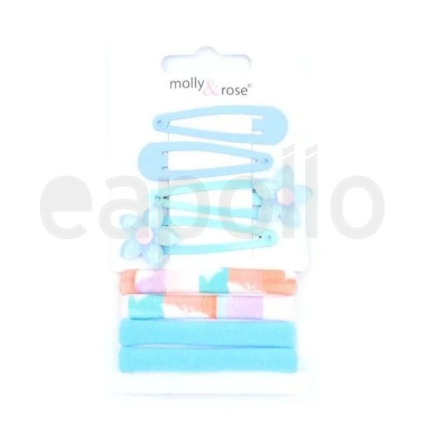 8pcs Sleepies And Hair Elastics Set - Assorted