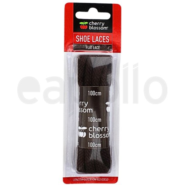 Wholesale Cherry Blossom Flat Shoelace (100cm) - Brown