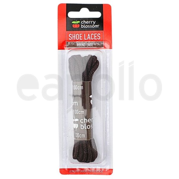 Wholesale Cherry Blossom Round Shoelace (100cm) - Brown