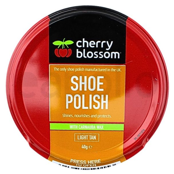 Wholesale Cherry Blossom Shoe Polish 40g - Light Tan
